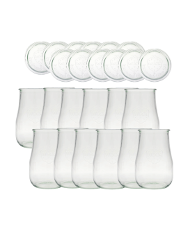 Słoiki Weck 1,75l słoiki wazon TULIP wieka szkło 12szt butelki słoje 1750ml - product 2