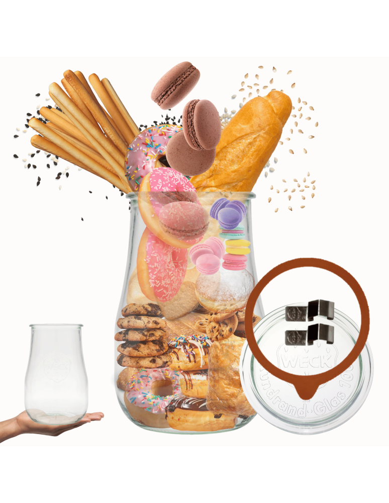 Słoiki weck - Słoik Weck 1,75l wazon TULIP zapinki wieko gumka 1szt do pieczenia 1750ml - product b2b.wamar.biz 1