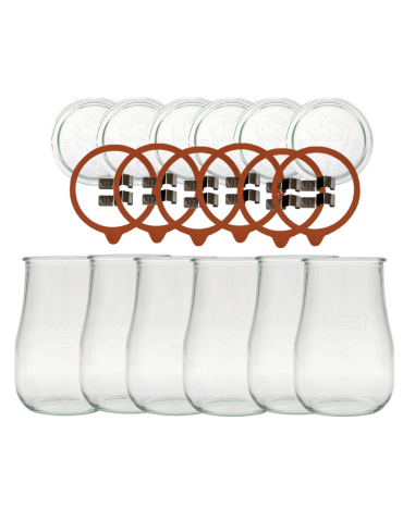 Słoiki Weck 1,75l 1750ml TULIP żaroodporne zapinki wieko gumka 6szt słoik - product 2