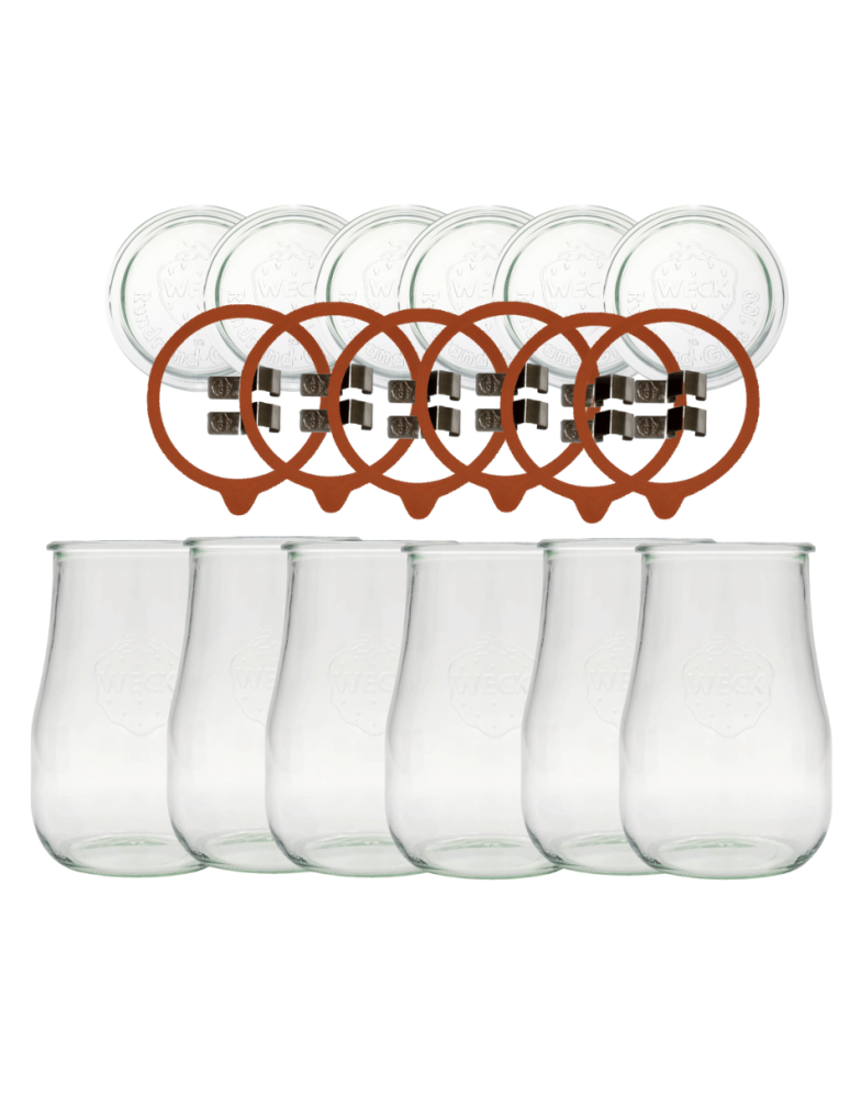 Słoiki weck - Słoiki Weck 1,75l 1750ml TULIP żaroodporne zapinki wieko gumka 6szt słoik - product b2b.wamar.biz 2