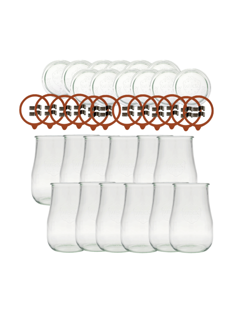 Słoiki weck - Słoiki Weck 1750ml 1,75l wazon TULIP żaroodporne zapinki wieko gumka 12szt - product b2b.wamar.biz 2