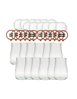 Słoiki Weck 1750ml 1,75l wazon TULIP żaroodporne zapinki wieko gumka 12szt - product 2