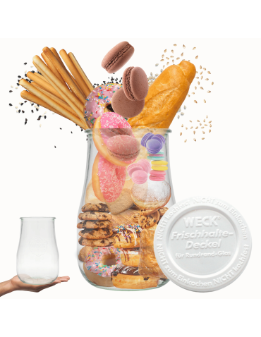 Słoik Weck 1750ml 1,75l wazon TULIP plastikowe wieko 1szt wek słoje słój