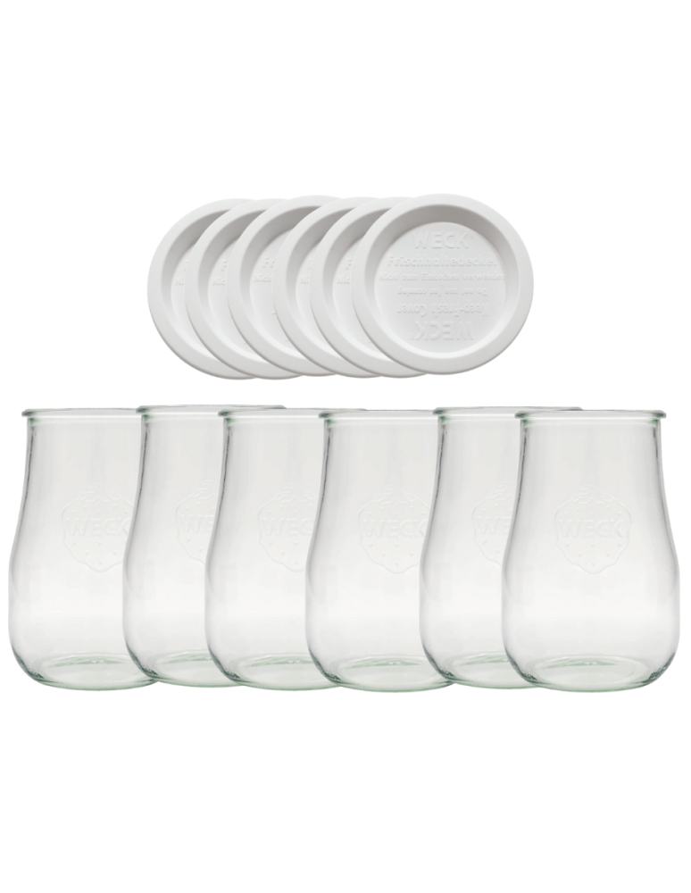 Słoiki weck - Słoiki Weck 1750ml 1,75l wazon TULIP weki plastikowe wieka 6szt słoje weki - product b2b.wamar.biz 2