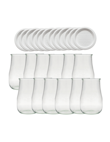 Słoiki Weck 1750ml 1,75l wazon TULIP weki plastikowe wieka 12szt słój słoje - product 2