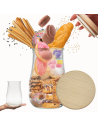 Słoik Weck 1750ml 1,75l butelka TULIP żaroodporny drewniane wieko 1szt weki