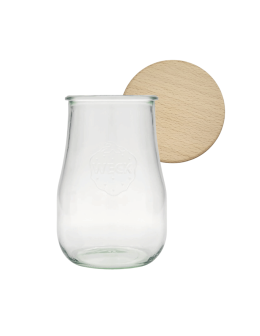 Słoik Weck 1750ml 1,75l butelka TULIP żaroodporny drewniane wieko 1szt weki - product 2