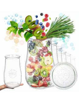 Słoiki Weck 2,7l słoiki wazon TULIP wieka szkło 12szt butelki słoik 2700ml