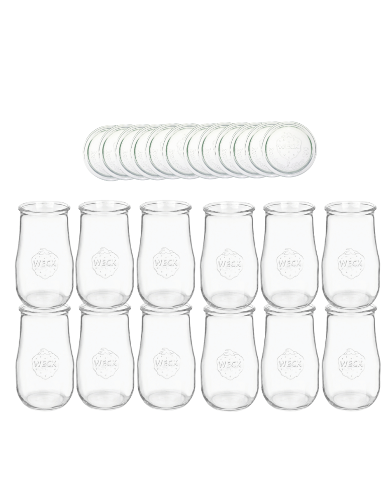 Słoiki weck - Słoiki Weck 2,7l słoiki wazon TULIP wieka szkło 12szt butelki słoik 2700ml - product b2b.wamar.biz 2