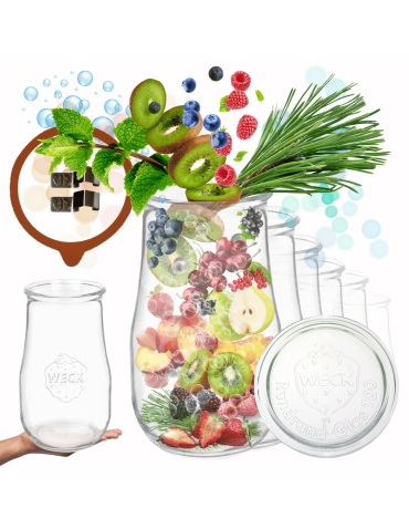 Słoiki Weck 2,7l wazon TULIP żaroodporne zapinki wieko gumka 12szt 2700ml