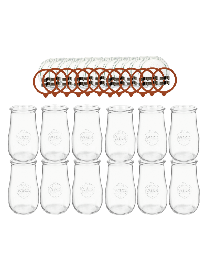 Słoiki weck - Słoiki Weck 2,7l wazon TULIP żaroodporne zapinki wieko gumka 12szt 2700ml - product b2b.wamar.biz 2