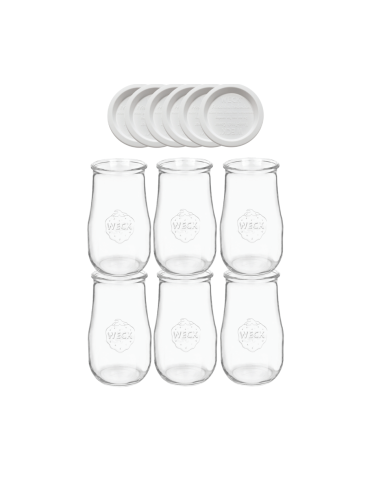 Słoiki Weck 2700ml 2,7l wazon TULIP weki plastikowe wieka 6szt słoik słój - product 2