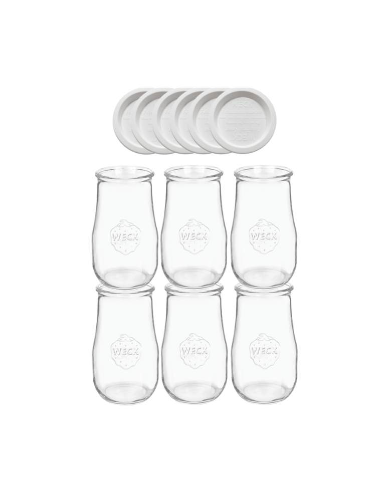 Słoiki weck - Słoiki Weck 2700ml 2,7l wazon TULIP weki plastikowe wieka 6szt słoik słój - product b2b.wamar.biz 2