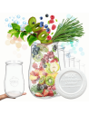 Słoiki Weck 2700ml 2,7l wazon TULIP weki plastikowe wieka 12szt słoje słoik