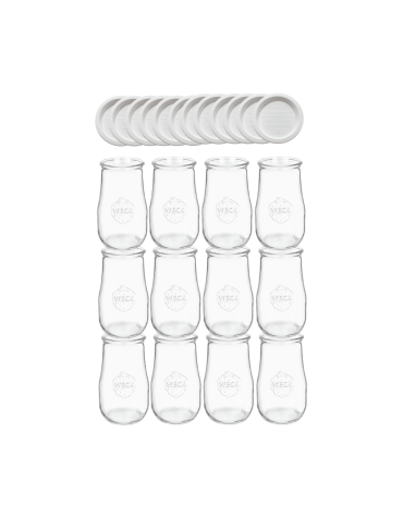 Słoiki Weck 2700ml 2,7l wazon TULIP weki plastikowe wieka 12szt słoje słoik - product 2