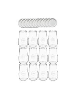 Słoiki Weck 2700ml 2,7l wazon TULIP weki plastikowe wieka 12szt słoje słoik - product 2