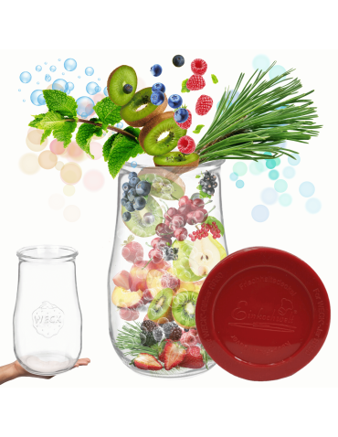 Słoik Weck 2,7l wazon TULIP szczelne silikonowe wieko 1szt TRWAŁE weki 2700