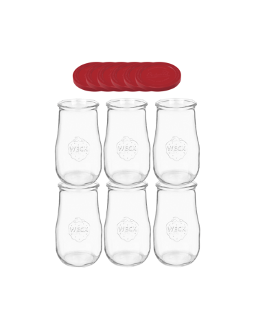 Słoiki Weck 2,7l wazon TULIP szczelne silikonowe wieka 6szt weki 2700 ml - product 2