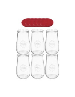 Słoiki Weck 2,7l wazon TULIP szczelne silikonowe wieka 6szt weki 2700 ml - product 2