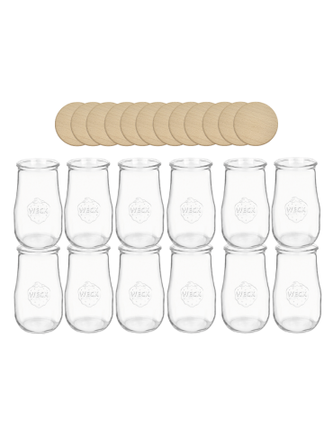 Słoiki Weck 2,7l wazon TULIP żaroodporne drewniane wieka 12szt SOLIDNE 2700 - product 2