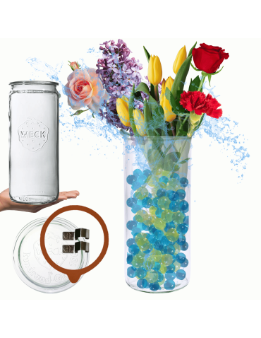 Słoik Weck 1575 1,575 wazon MOLD słoje słój zapinki wieko gumka 1szt CYLINDER