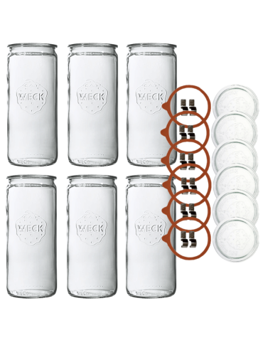 Słoiki Weck 1575 1,575l wazon MOLD weki wek zapinki wieko gumka 6szt CYLINDER - product 2