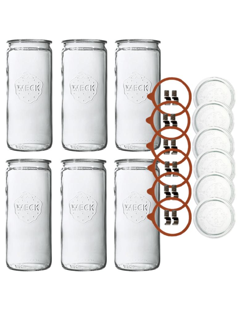 Słoiki weck - Słoiki Weck 1575 1,575l wazon MOLD weki wek zapinki wieko gumka 6szt CYLINDER - product b2b.wamar.biz 2