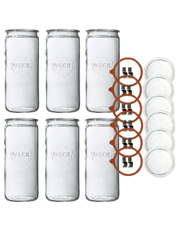 Słoiki Weck 1575 1,575l wazon MOLD weki wek zapinki wieko gumka 6szt CYLINDER - product 2