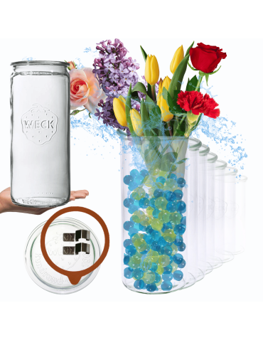 Słoiki Weck 1575ml 1,575l MOLD żaroodporne zapinki wieko gumka 12szt CYLINDER