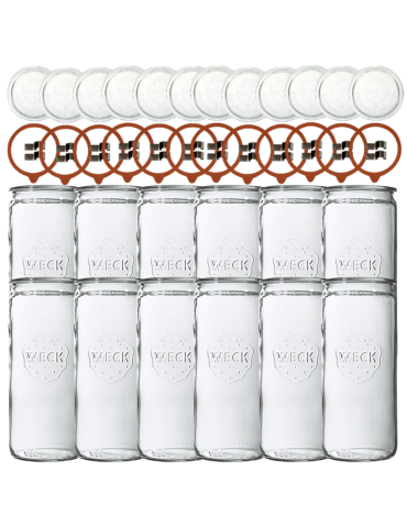 Słoiki Weck 1575ml 1,575l MOLD żaroodporne zapinki wieko gumka 12szt CYLINDER - product 2