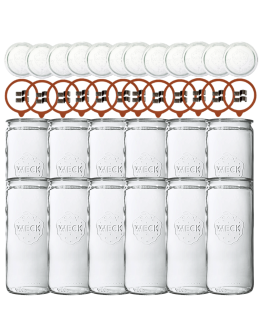 Słoiki Weck 1575ml 1,575l MOLD żaroodporne zapinki wieko gumka 12szt CYLINDER - product 2