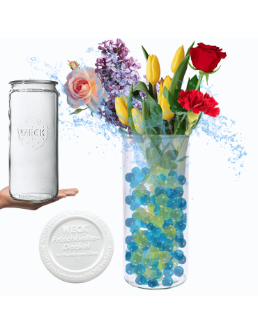 Słoik Weck 1575 1,575l wazon MOLD plastikowe wieko 1szt TRWAŁY CYLINDER wek