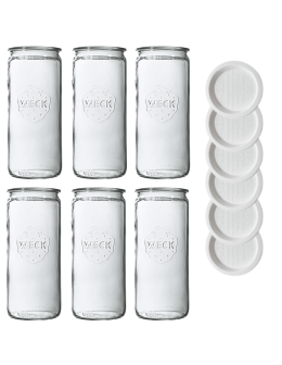Słoiki Weck 1575ml 1,575l wazon MOLD weki plastikowe wieka 6szt CYLINDER weki - produkt 2
