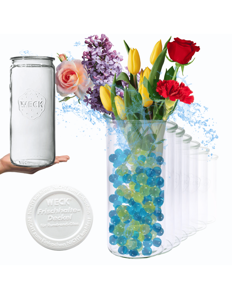 Słoiki weck - Słoiki Weck 1575ml 1,575l wazon MOLD weki plastikowe wieka 12szt CYLINDER wek - product b2b.wamar.biz 1