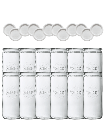Słoiki Weck 1575ml 1,575l wazon MOLD weki plastikowe wieka 12szt CYLINDER wek - product 2