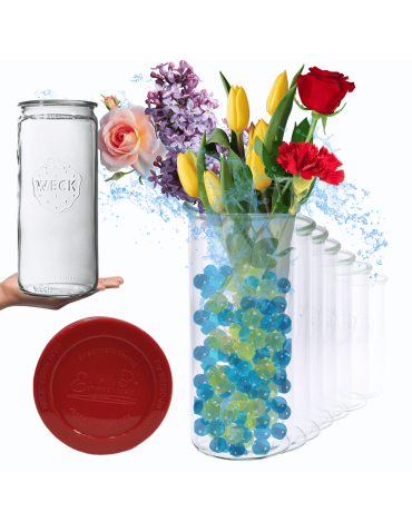 Słoiki Weck 1575ml 1,575l wazon MOLD szczelne silikonowe wieka 6szt CYLINDER