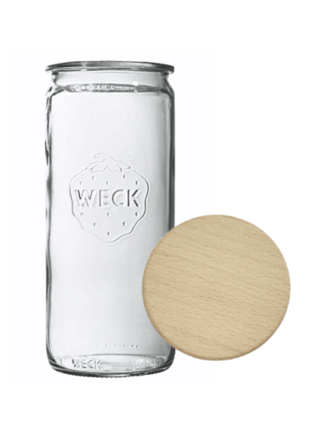 Słoik Weck 1575 1,575l butelka MOLD żaroodporny drewniane wieko 1szt CYLINDER - product 2