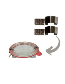 Blaszki zapinki spinki do słoika słoików WECK do szklanych wieczek 2 szt - product 2