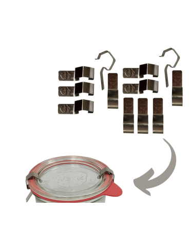 Blaszki zapinki spinki do słoika słoików WECK do szklanych wieczek 12 szt - product 2