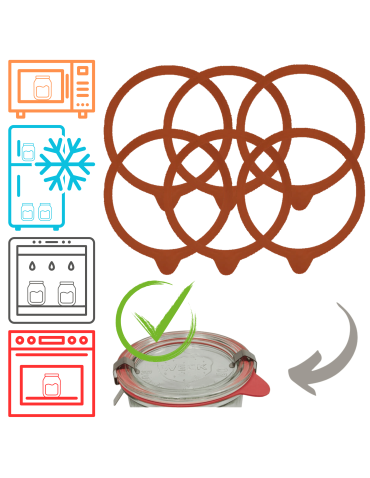 Gumki uszczelki do słoika słoików WECK do szklanych wieczek 6 szt 80mm