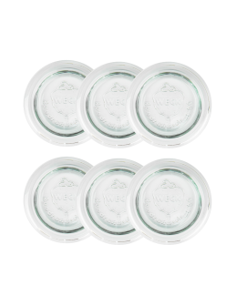Szklane wieka do słoika słoików WECK szklane wieczka 6 szt 60mm pokrywka - product 2