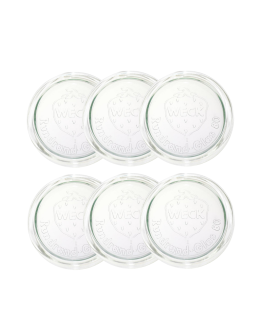 Szklane wieka do słoika słoików WECK szklane wieczka 6 szt 80mm pokrywka - product 2