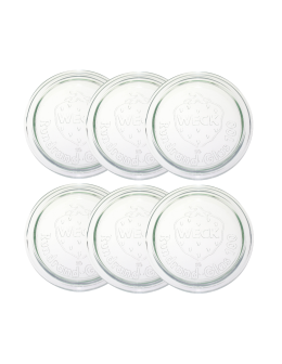 Szklane wieka do słoika słoików WECK szklane wieczka 6 szt 100mm pokrywka - product 2