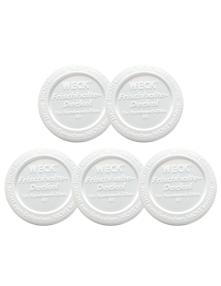 Słoiki weck - Plastikowe wieka do słoika słoików WECK pokrywki z tworzywa 5 szt 60mm - product b2b.wamar.biz 2