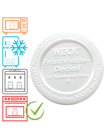 Plastikowe wieko do słoika słoików WECK pokrywka z tworzywa 1 szt 60mm