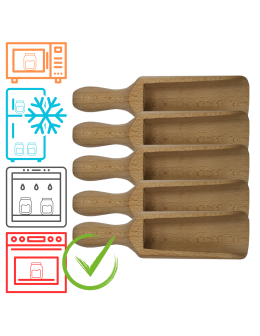 Drewniane miarki do słoika słoików WECK miarka do przypraw 5 szt 8 cm