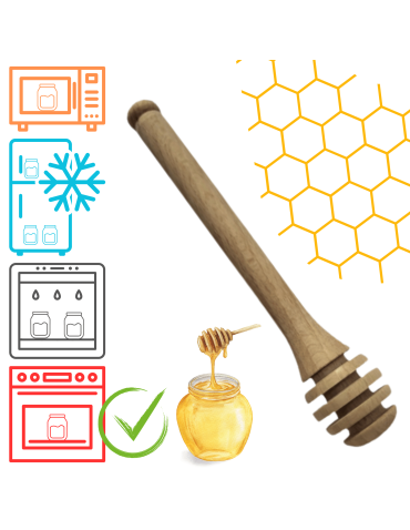 Drewniany nabierak do miodu łyżka do słoika słoików WECK  1 szt 15 cm