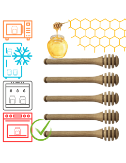 Drewniane nabieraki do miodu do słoika słoików WECK 5 szt 15 cm czerpak