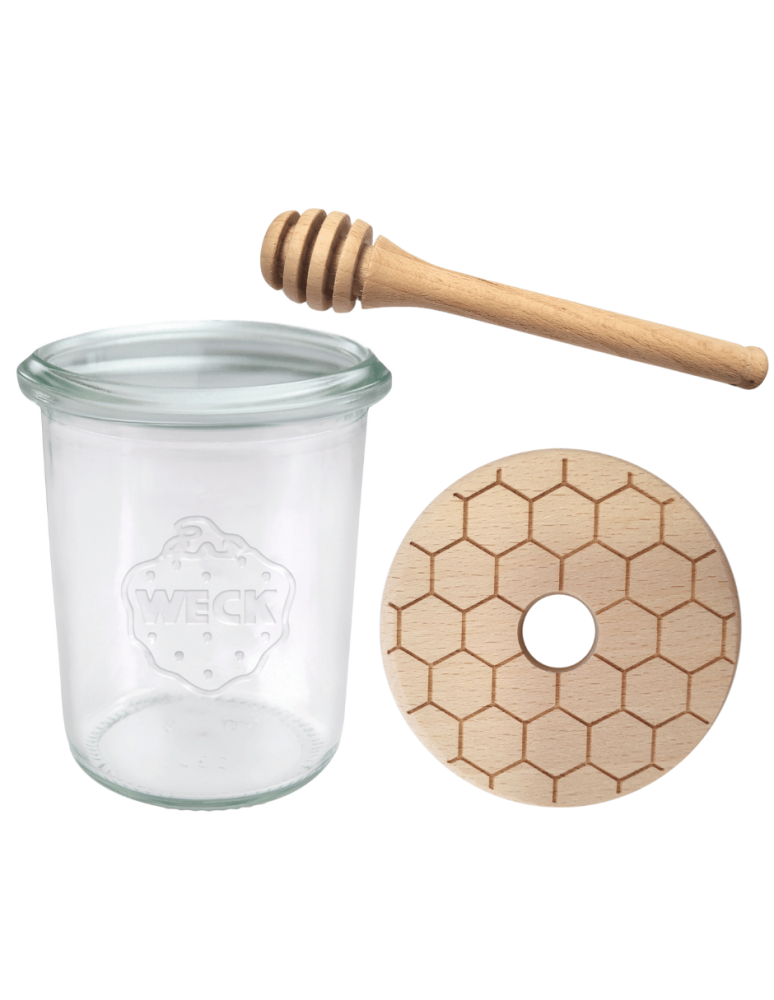 Słoiki weck - Słoik na miód słoik do miodu z nabierakiem WECK 160ml dozownik miodu W3 eko - produkt b2b.wamar.biz 2