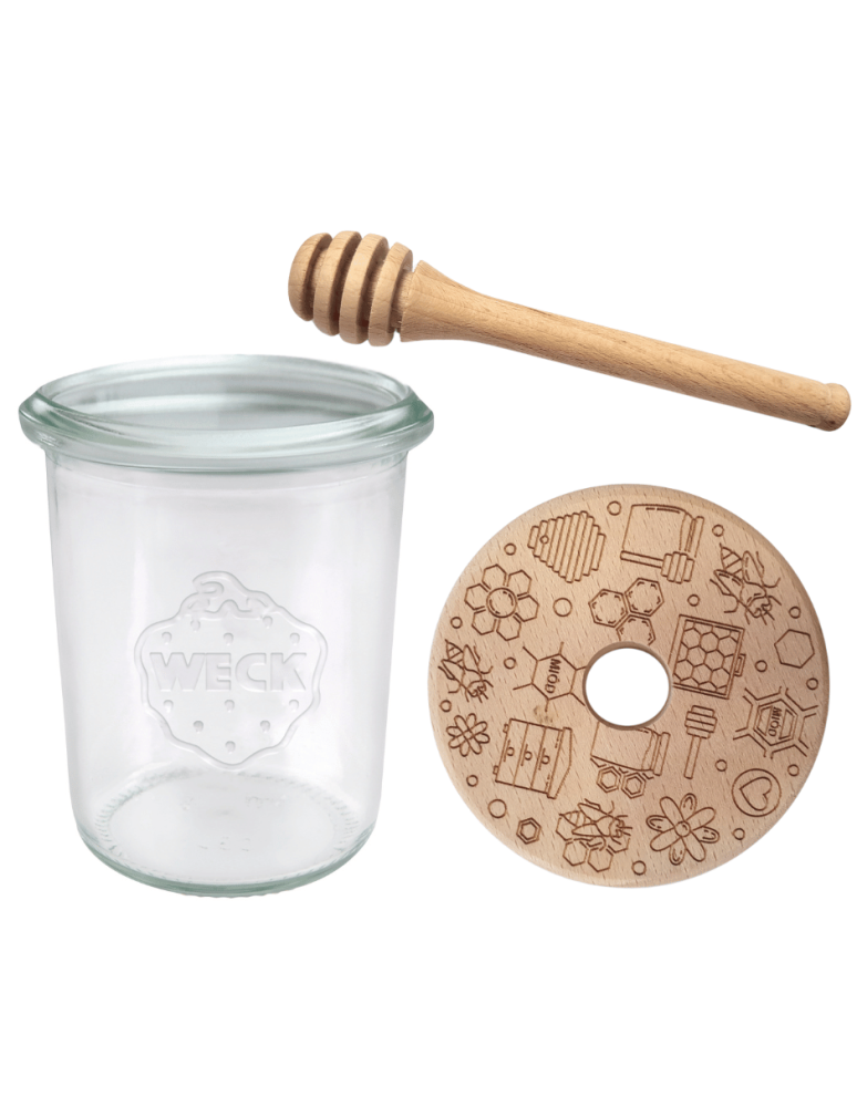 Słoiki weck - Słoik na miód słoik do miodu z nabierakiem WECK 160ml dozownik miodu W4 eko - product b2b.wamar.biz 2